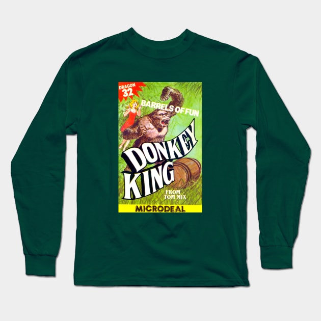 Donkey King Long Sleeve T-Shirt by RetroTrader